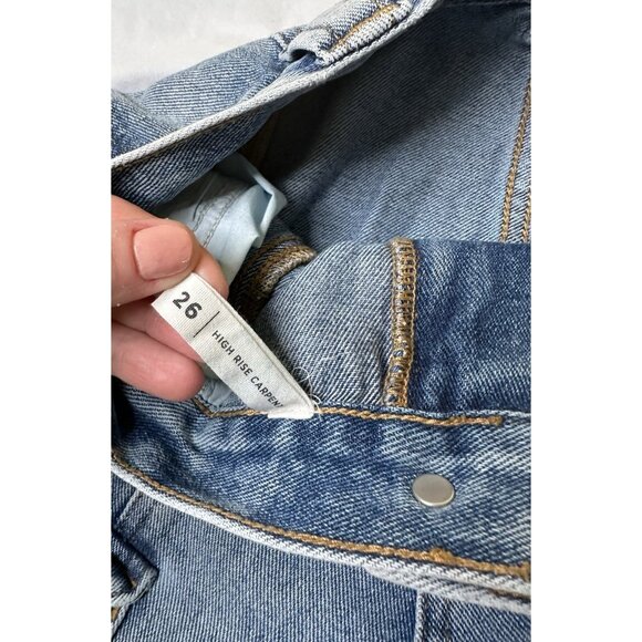 Pascun Women’s Cuffed Cargo Carpenter Jeans Y2K Denim 26 - Picture 4 of 8